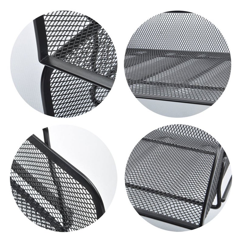 EASEPRES 2 Pack Stackable Desk Paper Tray  Metal Mesh Desktop Document Letter File Organizer for Office Home School  13.5'' L x 9.75'' W x 5.5'' H  Black - Image 5